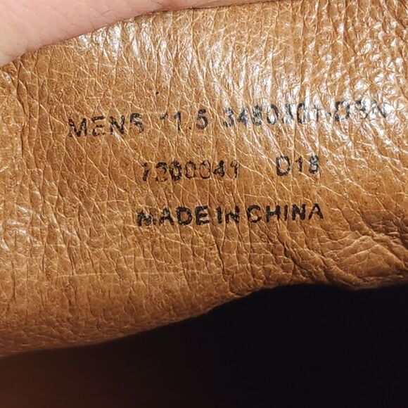 Frye Men's US11,5 Brown Distressed Leather Lace-Up Cap Toe Oxford Shoes - Picture 11 of 16